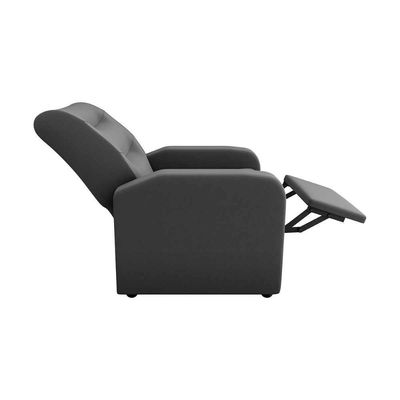 Poltrona Do Papai Reclinável Classic Matrix Suede Cinza