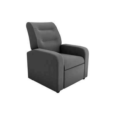 Poltrona Do Papai Reclinável Classic Matrix Suede Cinza