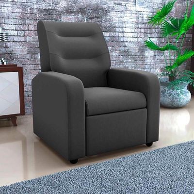 Poltrona Do Papai Reclinável Classic Matrix Suede Cinza