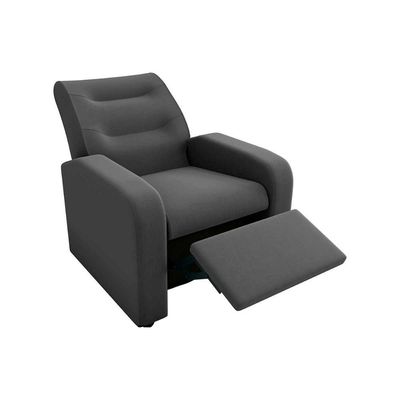 Poltrona Do Papai Reclinável Classic Matrix Suede Cinza