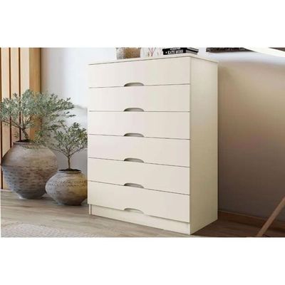 Cômoda De Quarto Sevilha C- 6 Gavetas Off White - Europa