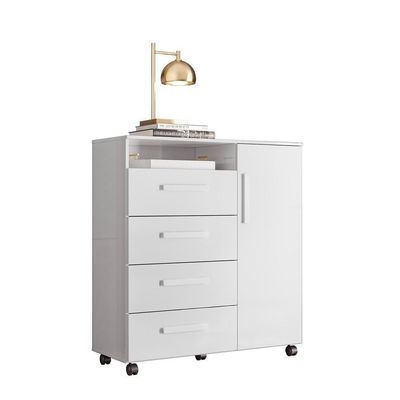 Cômoda 4 Gavetas Veneza Movelove - Branco Brilhante