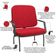 Kit Cadeira De Escritório Giratória E 2 Cadeiras Fixas Preta Magno P03 Crepe Vermelho - Lyam Decor