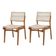 Conjunto Com 2 Cadeiras Madeira Eva Premium Linho Off Imbuia Natural