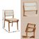 Conjunto Com 2 Cadeiras Madeira Eva Premium Linho Off Imbuia Natural