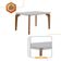 Conjunto Mesa Liz 120cm Com Vidro Cp 4 Cadeiras Athenas Moderna Veludo Grafite Off White Imbuia