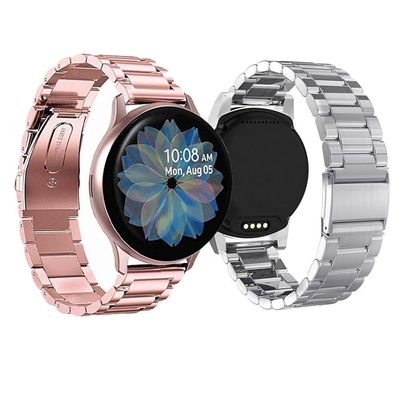 Pulseira Para Smartwatch Kit 2 Uni 3 Elos Inox Smartband