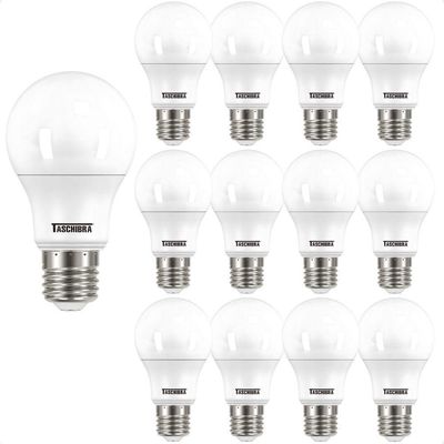 Kit 13 Lâmpadas Led Bulbo Tkl 9w Taschibra E27 Bivolt 3000k Quente