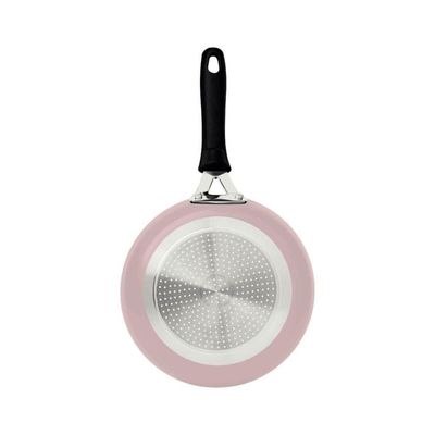 Frigideira Tramontina Tunis Em Alumínio Com Revestimento Externo Rosa Trufado 24cm