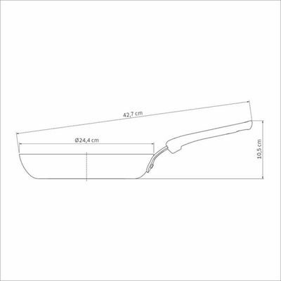 Frigideira Tramontina Tunis Em Alumínio Com Revestimento Externo Rosa Trufado 24cm