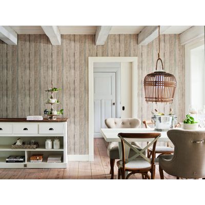 Papel de Parede Riviera Maison Driftwood 18293 - Rolo: 10m x 0,53m