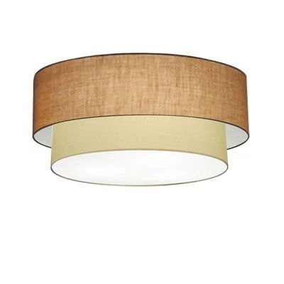 Plafon Para Sala De Tv Cilíndrico Tv-3063 Cúpula Cor Palha Bege