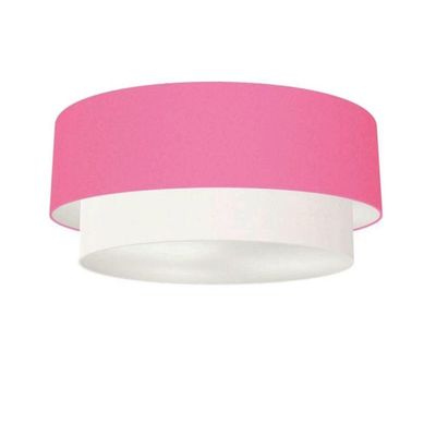 Plafon Para Banheiro Cilíndrico Sb-3063 Cúpula Cor Rosa Bebê Branco