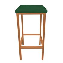 Banqueta Industrial Donna Suede Base Cobre Verde