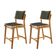 Conjunto Com 2 Banquetas Eva Moderna Jade Imbuia Natural