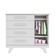 Cômoda 1 Porta 4 Gavetas Retrô - Moveis Peroba Branco Brilho