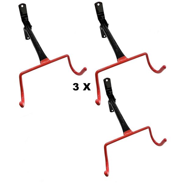 kit 3 Suporte de Bicicleta Bike parede horizontal Porta Bike kit 3 Suporte de Bicicleta Bike parede horizontal Porta Bike