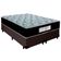 Cama Box Queen Bipartido Suede + Colchão Molas Ensacadas Sereneprime Sonnolux 158x198x65 Marrom