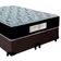 Cama Box Queen Bipartido Suede + Colchão Molas Ensacadas Sereneprime Sonnolux 158x198x65 Marrom