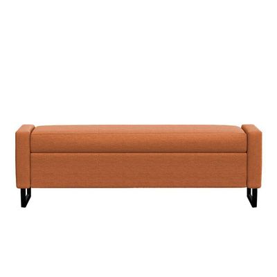 Recamier Bau Paris Base De Metal 1,20m Veludo Terracota - Inova Decorações