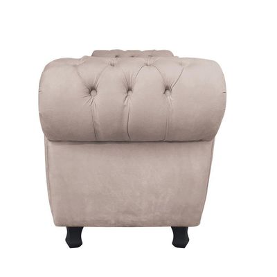 Recamier com Baú Grécia Suede Bege