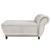 Recamier Goya Veludo Bege