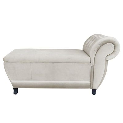 Recamier Goya Veludo Bege