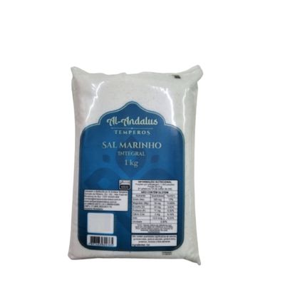 Kit 3X: Sal Marinho Mossoró Integral Com Iodo Al Andalus 1kg