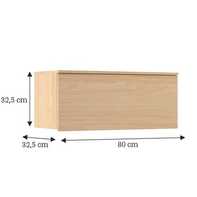 Armário Aéreo 1 Porta Basculante 80 cm  Andria 5600 Móveis Sul Naturale