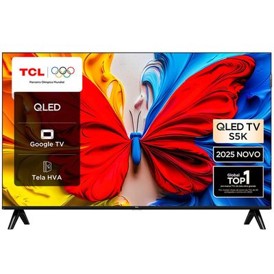Smart TV 43 Polegadas Google TV QLED 43S5K TCL Preto / Bivolt
