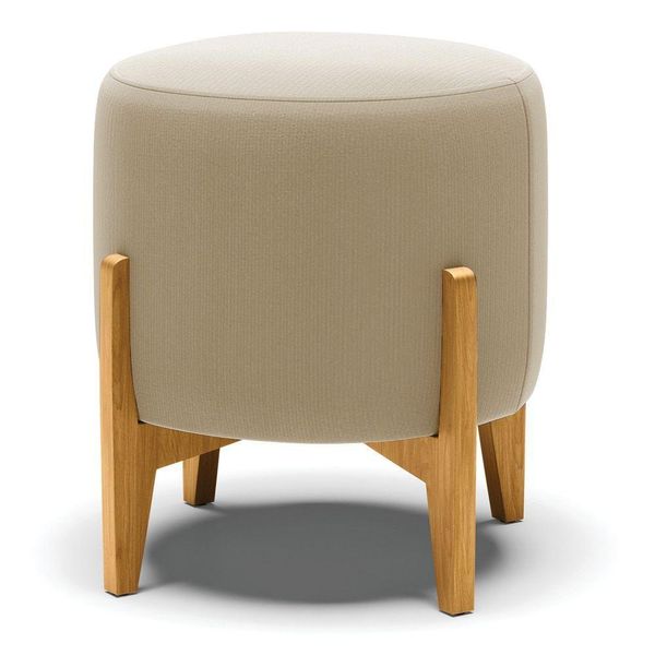 Puff Suede Marrom Rato Base Madeira Castanho Puff Suede Marrom Rato Base Madeira Castanho