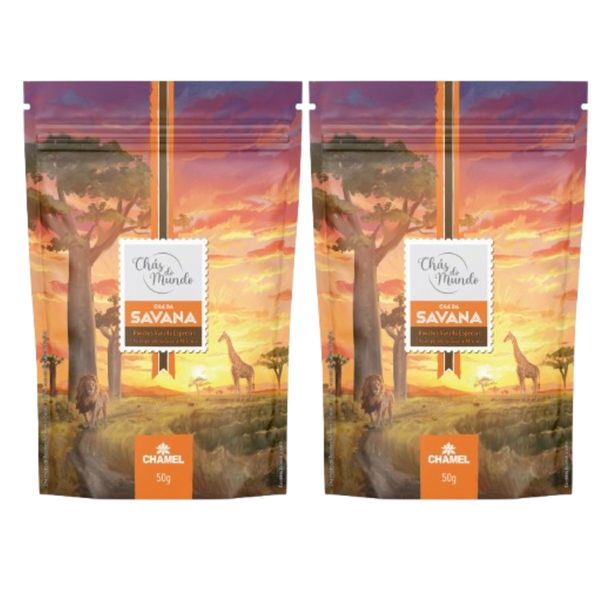 Chá da Savana 50g (Rooibos, Cacau, Laranja e Canela, c/aroma natural de Baunilha) 2 Pacotes Chá da Savana 50g (Rooibos, Cacau, Laranja e Canela, c/aroma natural de Baunilha) 2 Pacotes