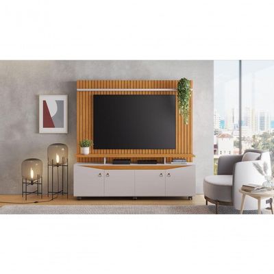 Estante Home Para Tv Até 65 Polegadas Conceito Candian Jcm Movelaria Cinamomo-off White