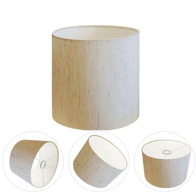 Cúpula Abajur E Luminária Cilíndrica Vivare Cp-7007 ø20x22cm - Bocal Nacional Linho Bege