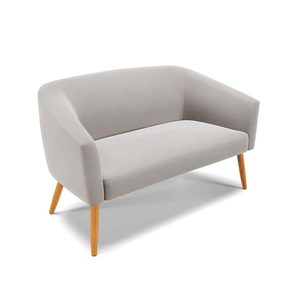 Namoradeira Veludo Pés Palito Castanho Cor Cinza