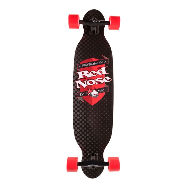 Skate Longboard Red Nose Mess Bel Único / Preto e Vermelho