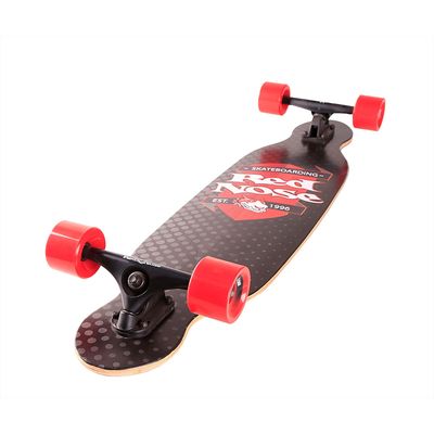 Skate Longboard Red Nose Mess Bel Único / Preto e Vermelho