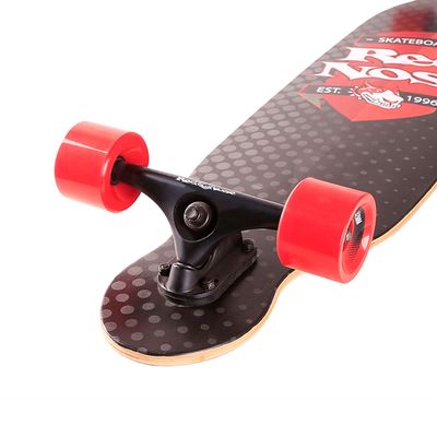 Skate Longboard Red Nose Mess Bel Único / Preto e Vermelho