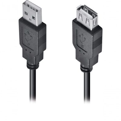 Cabo Usb A Macho X Usb A Femea 2.0 - 1.8m Extensor - Uamaf-18