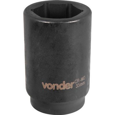 Soquete Sextavado Impacto Longo 3-4 33mm Aço Cromo Vonder