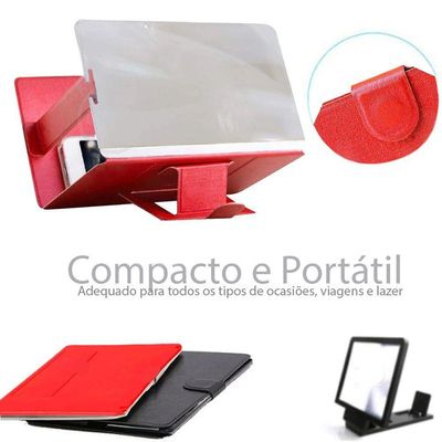 Lupa Ampliadora Tela De Portátil Dobrável Vermelho