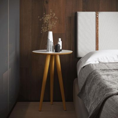 Mesa Lateral 4702 Pés Palito Sala Off White-freijo