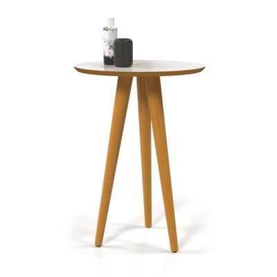 Mesa Lateral 4702 Pés Palito Sala Off White-freijo