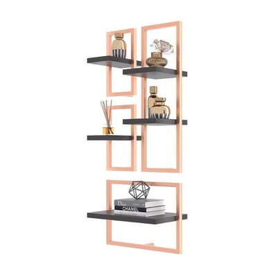 Lego 5 Prateleiras Lisboa Preto-cobre