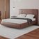 Cama Queen Flutuante Com Cabeceira 160cm Astra S04 Couríssimo Telha - Lyam Decor