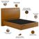 Cama Casal Baú Flutuante Com Cabeceira 140cm Spazio S04 Couríssimo Caramelo - Lyam Decor
