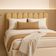 Cabeceira Nuvem Suede Queen Size Com 8 Placas Macias 60x20cm Areia