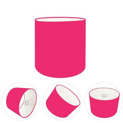 Cúpula Abajur Cilíndrica Cp-7005 ø18x18cm Rosa Pink