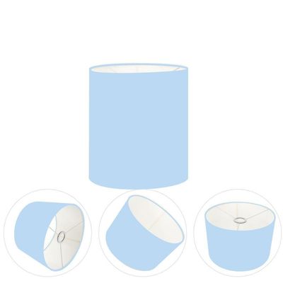 Cúpula Abajur E Luminária Cilíndrica Vivare Cp-7001 ø13x15cm - Bocal Nacional Azul-bebê