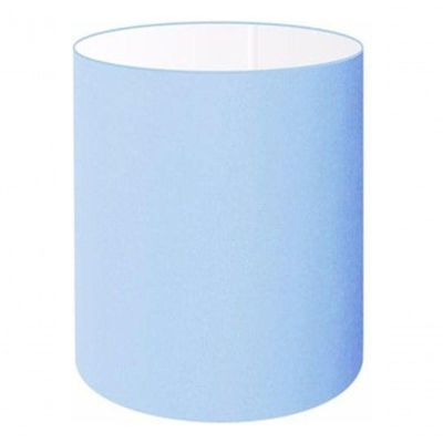 Cúpula Abajur E Luminária Cilíndrica Vivare Cp-7001 ø13x15cm - Bocal Nacional Azul-bebê
